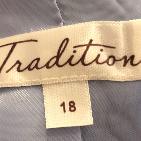 Tradition size 18 sleeveless blue dress with a short little dress overcoat. - Picture 4 of 11